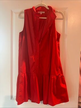 Joy Joy Girls Sleeveless Red Tiered Dress